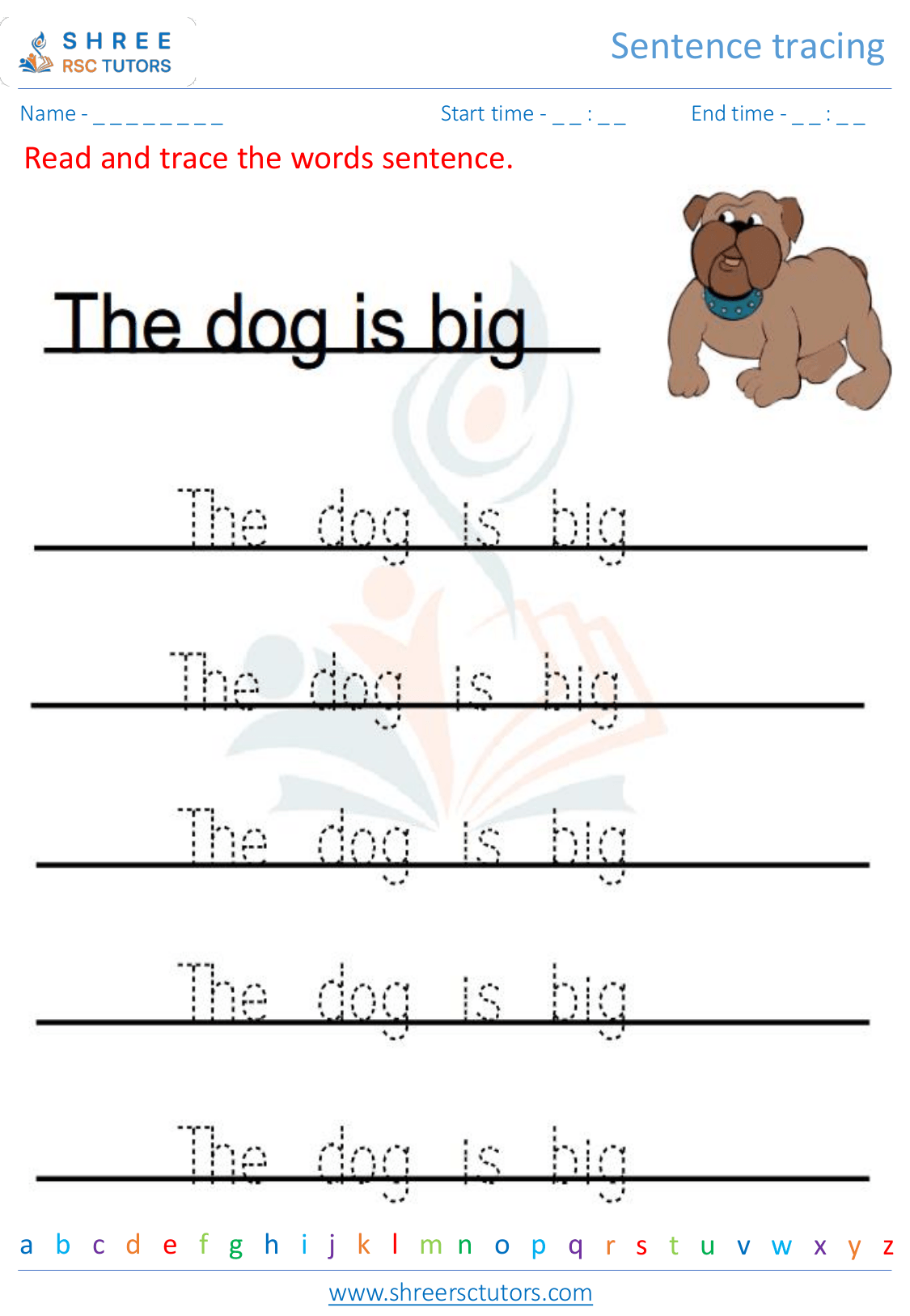 Sentence Tracing Worksheets For Grade 1 English Shree Rsc Tutors Sentence tracing worksheets for grade 1 english shree rsc tutors